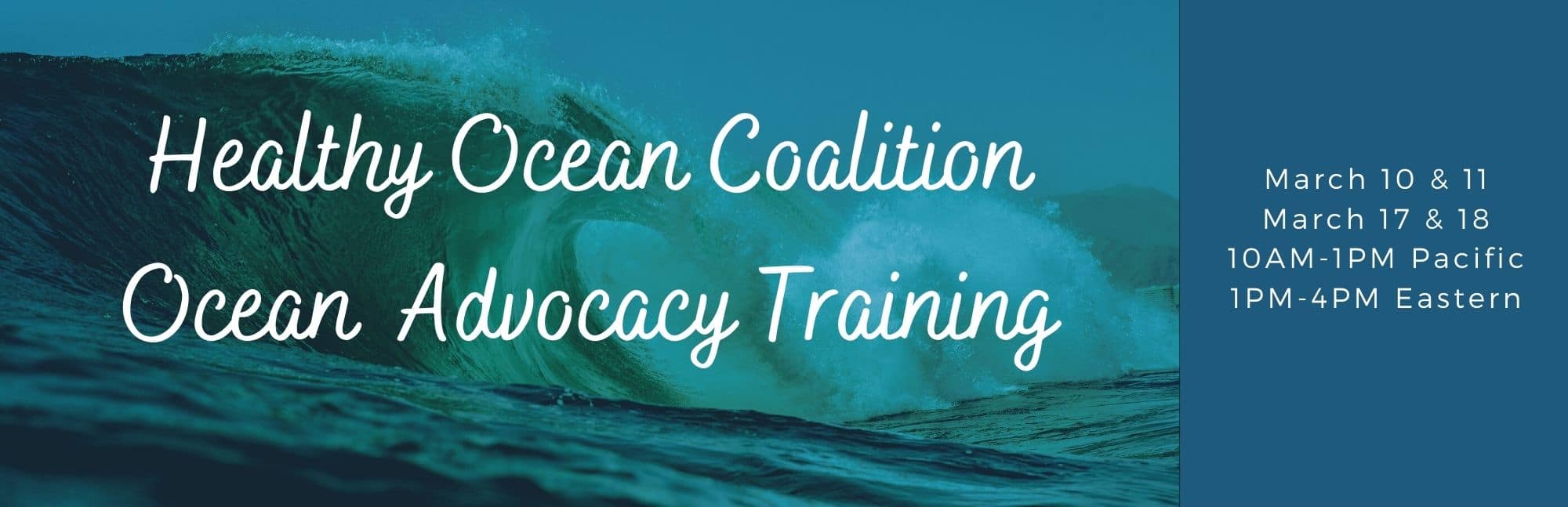 Healthy Ocean Advocacy Training - Chesapeake Network